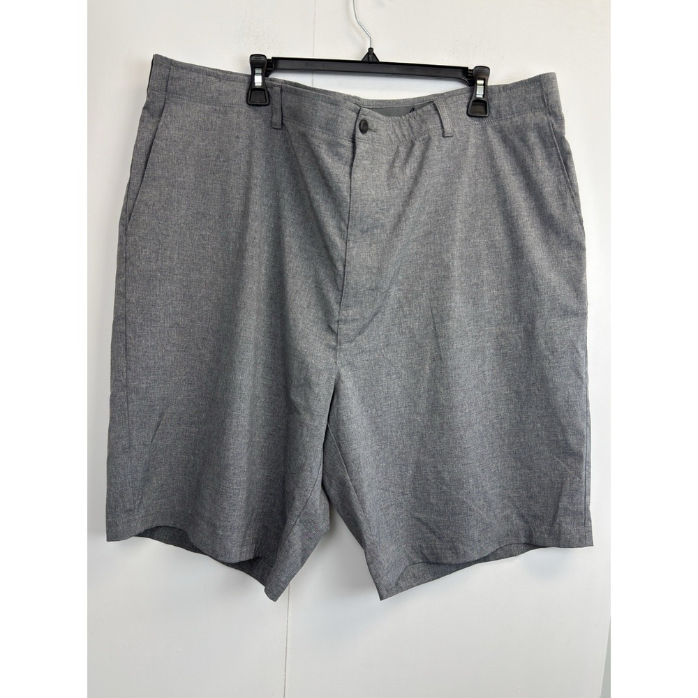 Ben Hogan Performance Golf Men's Shorts 46 Grey Flat Front Elastic Waist 10"‎